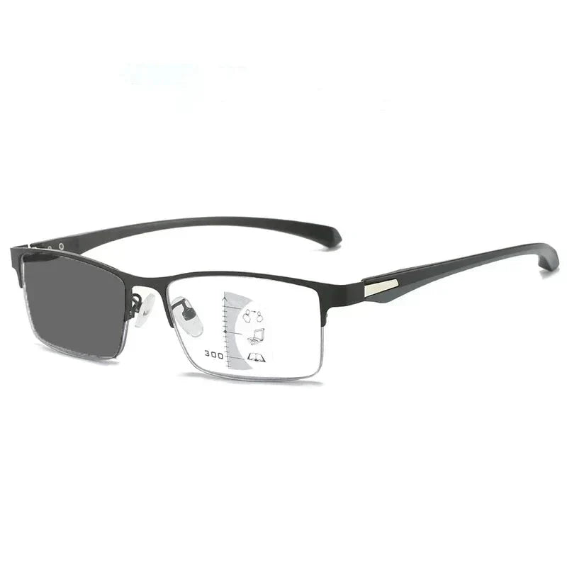 Slim Half-Rim Rectangular Glasses