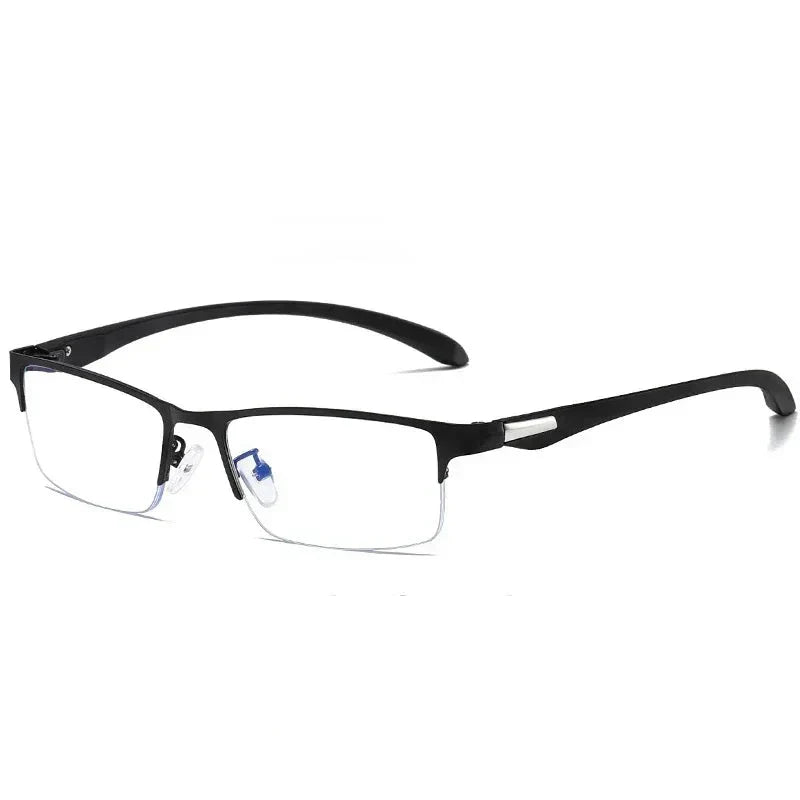 Slim Half-Rim Rectangular Glasses